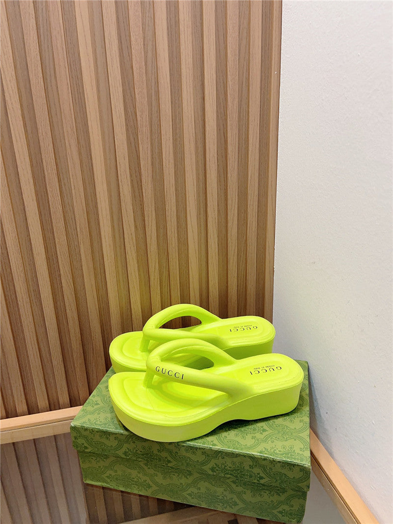 High Quality Luxury Gucci New Thick Bottom Flip Flops