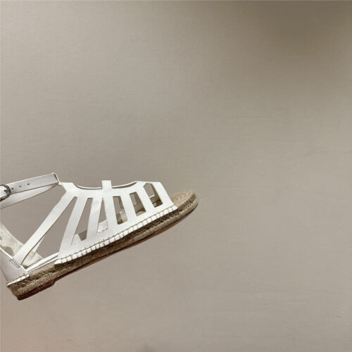 High Quality Luxury Hermes Cutout Pig Nose Espadrille Sandals product detail