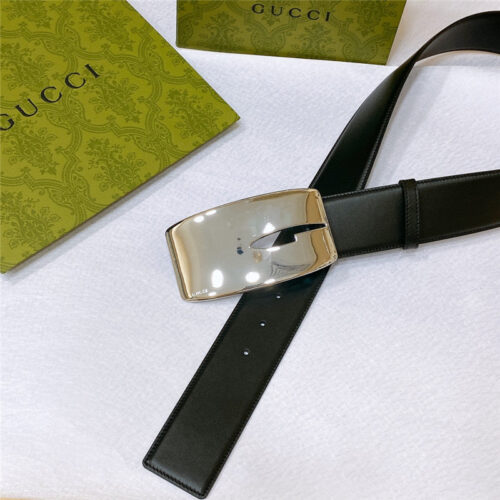 High Quality Luxury Gucci Vintage Letter G Buckle Wide Belt – Style 82118 alternate view