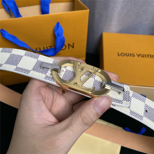 High Quality Luxury Louis Vuitton Mon Organ Canvas And Leather Belt – Style 04038 product detail