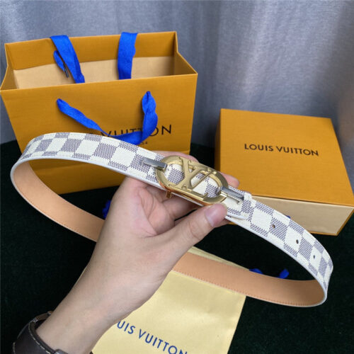 High Quality Luxury Louis Vuitton Mon Organ Canvas And Leather Belt – Style 04038