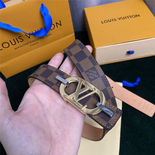 High Quality Luxury Louis Vuitton Mon Organ Canvas And Leather Belt product detail