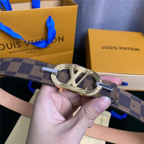 High Quality Luxury Louis Vuitton Mon Organ Canvas And Leather Belt alternate view
