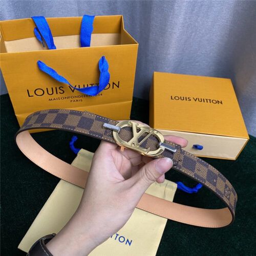 High Quality Luxury Louis Vuitton Mon Organ Canvas And Leather Belt