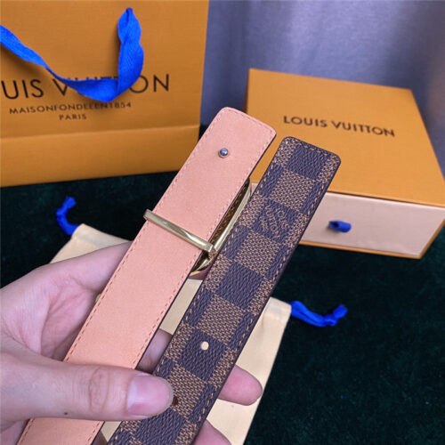 High Quality Luxury Louis Vuitton Mon Organ Canvas And Leather Belt product detail