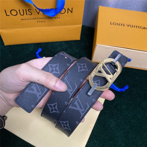 High Quality Luxury Louis Vuitton Mon Organ Canvas And Leather Belt – Style 02342 product detail