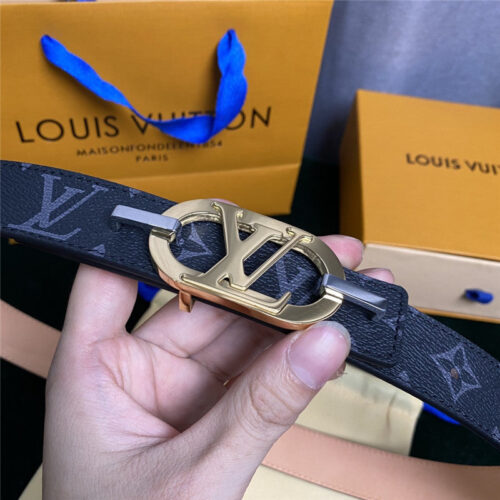 High Quality Luxury Louis Vuitton Mon Organ Canvas And Leather Belt – Style 02342 product detail