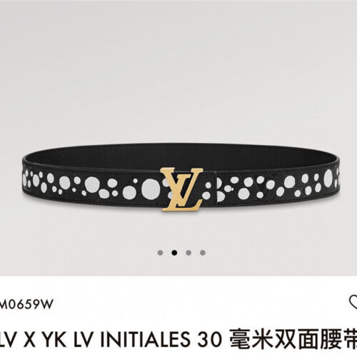 High Quality Luxury Louis Vuitton Polka Dot Print Belt – Style 93862 product detail