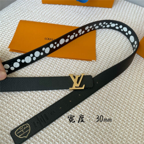 High Quality Luxury Louis Vuitton Polka Dot Print Belt – Style 93862 product detail