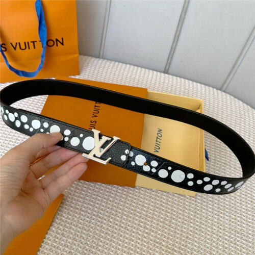 High Quality Luxury Louis Vuitton Polka Dot Print Belt