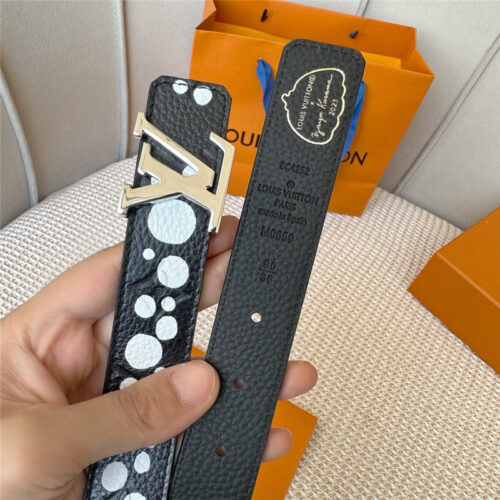 High Quality Luxury Louis Vuitton Polka Dot Print Belt product detail