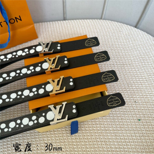 High Quality Luxury Louis Vuitton Polka Dot Print Belt product detail