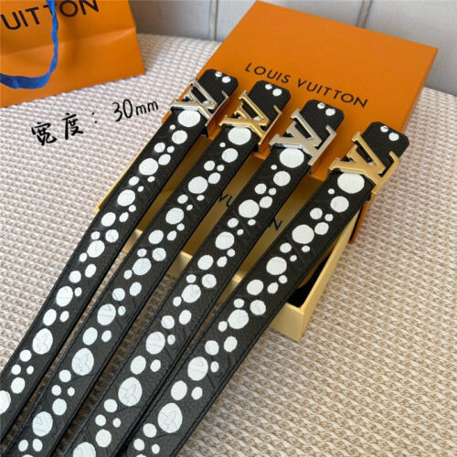 High Quality Luxury Louis Vuitton Polka Dot Print Belt product detail