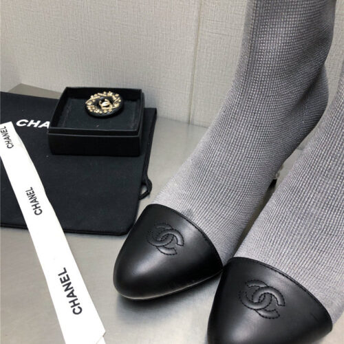 High Quality Luxury Chanel Diamond Double C Buckle Stiletto Boots product detail