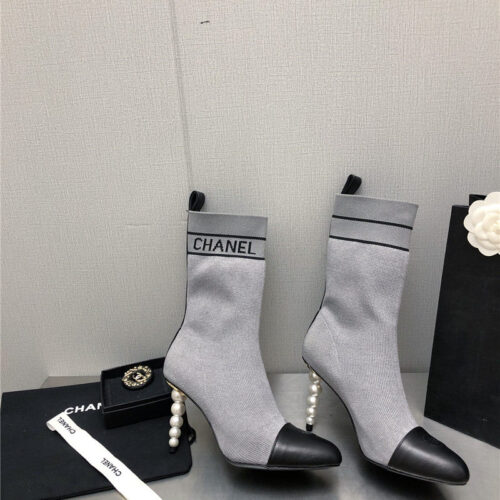 High Quality Luxury Chanel Diamond Double C Buckle Stiletto Boots product detail