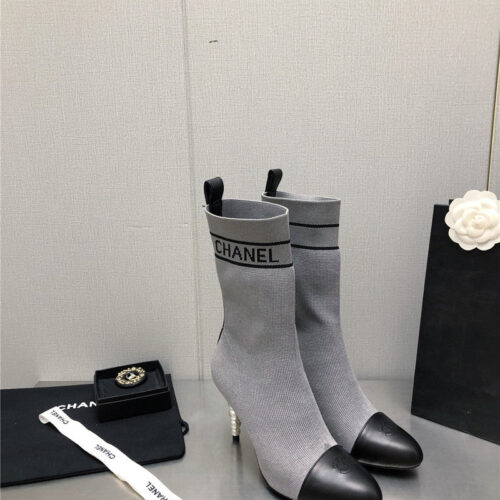 High Quality Luxury Chanel Diamond Double C Buckle Stiletto Boots product detail