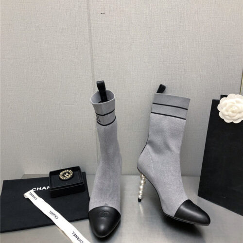 High Quality Luxury Chanel Diamond Double C Buckle Stiletto Boots product detail