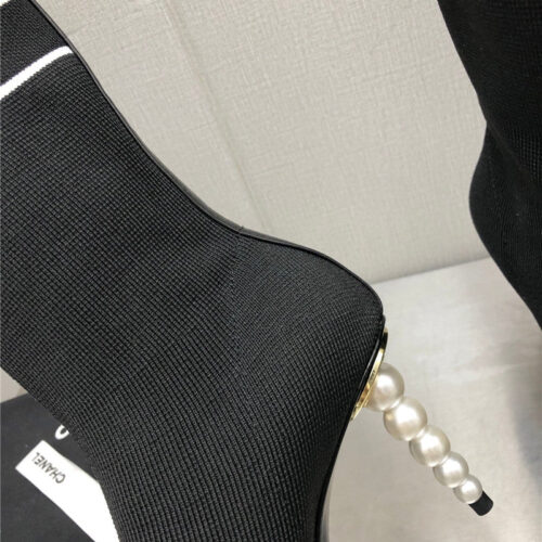 High Quality Luxury Chanel Diamond Double C Buckle Stiletto Boots – Style 52550 product detail