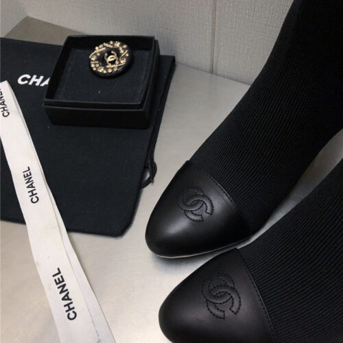 High Quality Luxury Chanel Diamond Double C Buckle Stiletto Boots – Style 52550 product detail