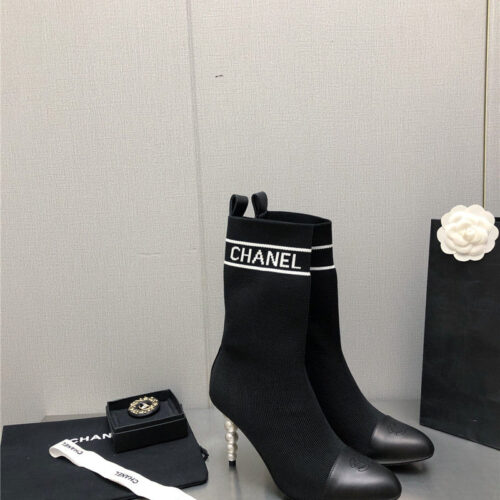 High Quality Luxury Chanel Diamond Double C Buckle Stiletto Boots – Style 52550 product detail