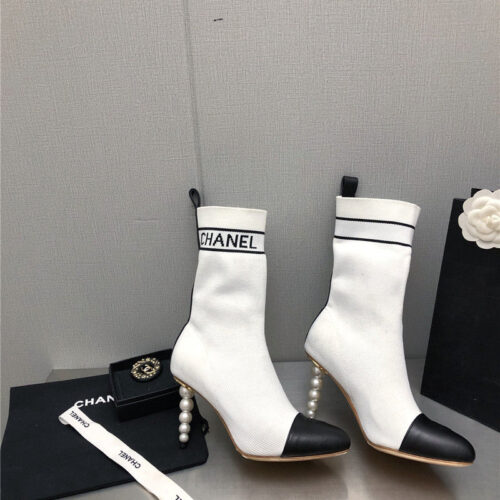 High Quality Luxury Chanel Diamond Double C Buckle Stiletto Boots – Style 85318 product detail