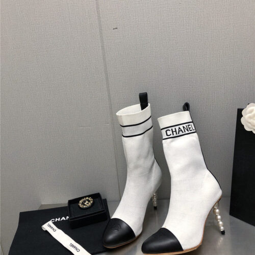 High Quality Luxury Chanel Diamond Double C Buckle Stiletto Boots – Style 85318