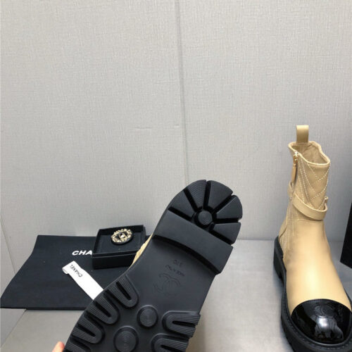 High Quality Luxury Chanel Double C Buckle Platform Martin Boots – Style 68358 product detail