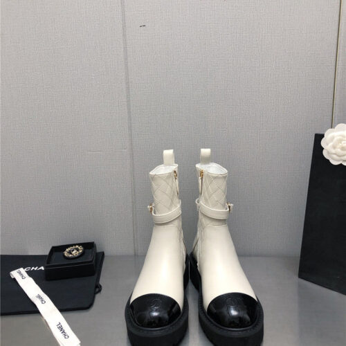 High Quality Luxury Chanel Double C Buckle Platform Martin Boots – Style 66662 alternate view
