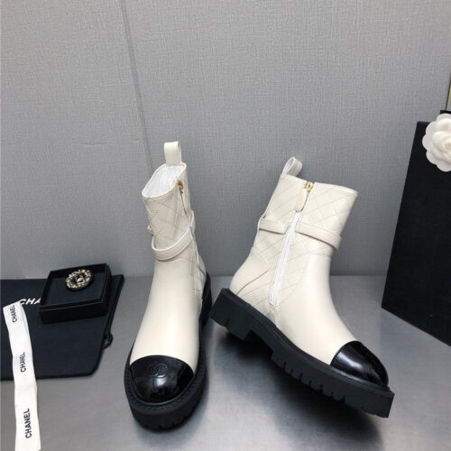 High Quality Luxury Chanel Double C Buckle Platform Martin Boots – Style 66662 product detail