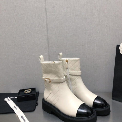 High Quality Luxury Chanel Double C Buckle Platform Martin Boots – Style 66662 product detail