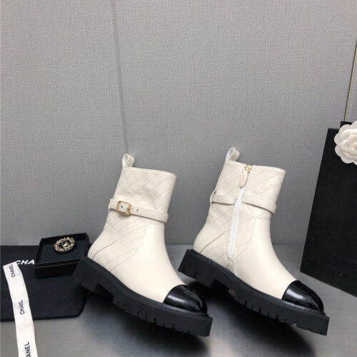 High Quality Luxury Chanel Double C Buckle Platform Martin Boots – Style 66662 product detail