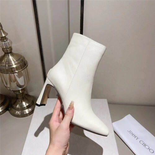 High Quality Luxury Jimmy Choo Black Patent Leather Block Heel Ankle Boots – Style 73335 alternate view
