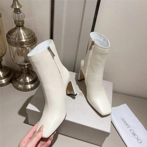 High Quality Luxury Jimmy Choo Black Patent Leather Block Heel Ankle Boots – Style 73335 product detail