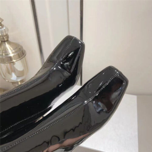 High Quality Luxury Jimmy Choo Black Patent Leather Block Heel Ankle Boots – Style 63159 product detail