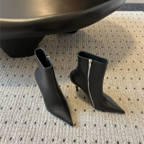 High Quality Luxury Balenciaga Pointed Toe Zip Boots – Style 16707