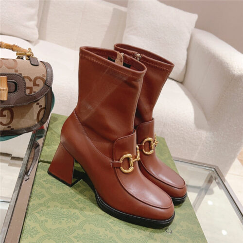 High Quality Luxury Gucci Pull Buckle Ankle Boots – Style 81939 alternate view