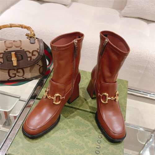 High Quality Luxury Gucci Pull Buckle Ankle Boots – Style 81939 product detail
