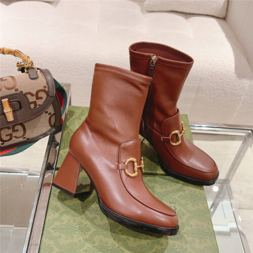 High Quality Luxury Gucci Pull Buckle Ankle Boots – Style 81939 product detail