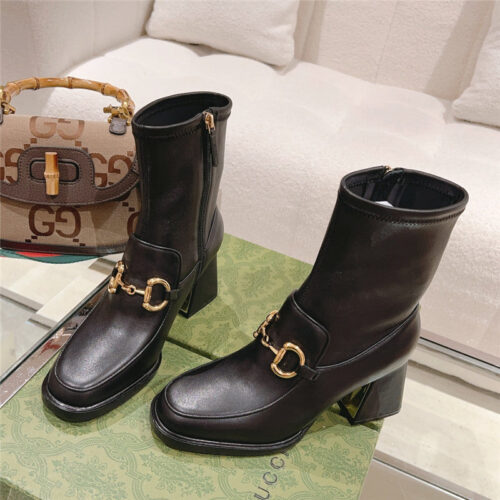 High Quality Luxury Gucci Pull Buckle Ankle Boots – Style 80243