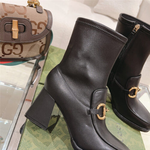 High Quality Luxury Gucci Pull Buckle Ankle Boots – Style 80243 product detail