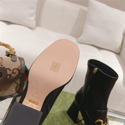 High Quality Luxury Gucci Pull Buckle Ankle Boots – Style 80243 product detail