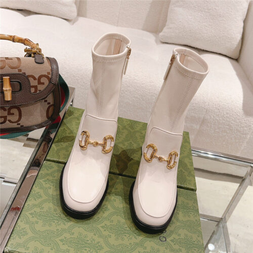 High Quality Luxury Gucci Pull Buckle Ankle Boots product detail