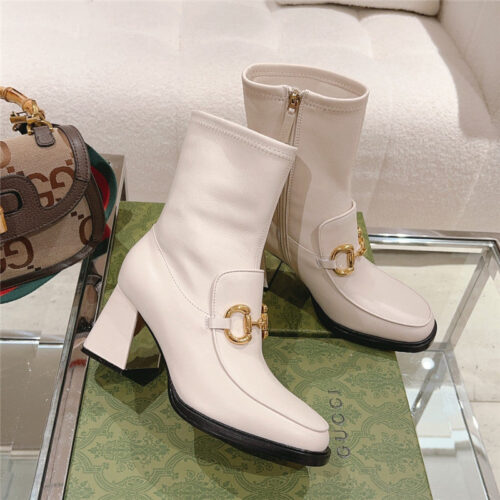 High Quality Luxury Gucci Pull Buckle Ankle Boots product detail