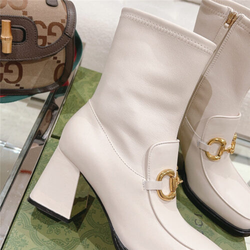 High Quality Luxury Gucci Pull Buckle Ankle Boots product detail