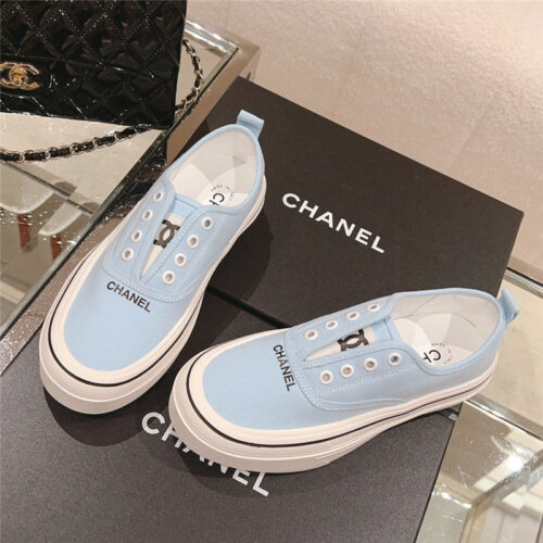 High Quality Luxury Chanel Early Autumn New Canvas Shoes – Style 33286