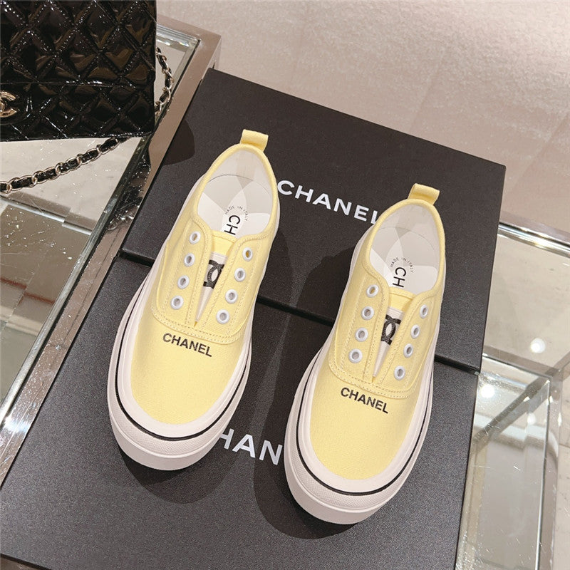 High Quality Luxury Chanel Early Autumn New Canvas Shoes – Style 97126 product detail
