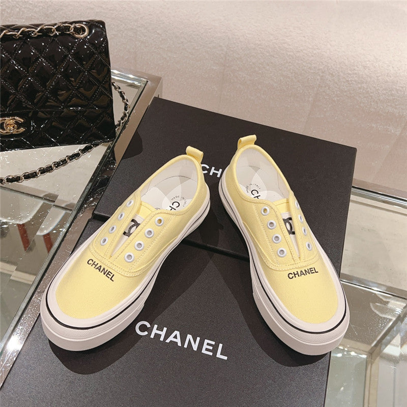 High Quality Luxury Chanel Early Autumn New Canvas Shoes – Style 97126 product detail