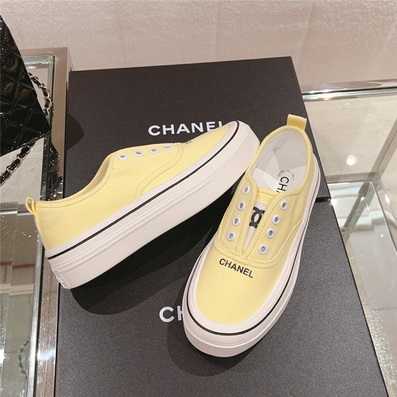High Quality Luxury Chanel Early Autumn New Canvas Shoes – Style 97126 product detail