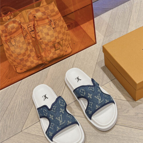 High Quality Luxury Louis Vuitton Summer All-Match Beach Slippers