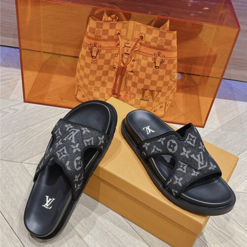High Quality Luxury Louis Vuitton Summer All-Match Beach Slippers – Style 73763 product detail